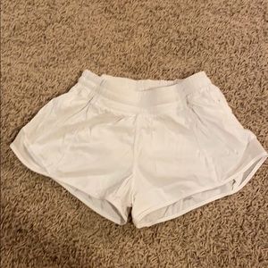 WHITE LULU TRACK SHORTS